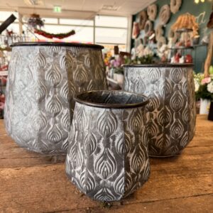 Blumentopf 3er Set Metall
