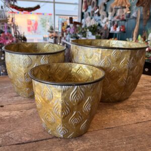 Blumentopf 3er Set Metall